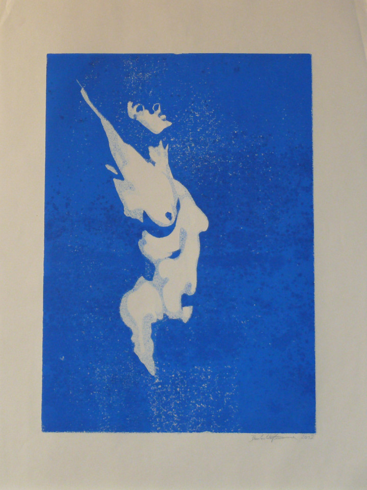 Frauenakt 7/1 | 42 x 57 cm; Linoldruck auf Papier