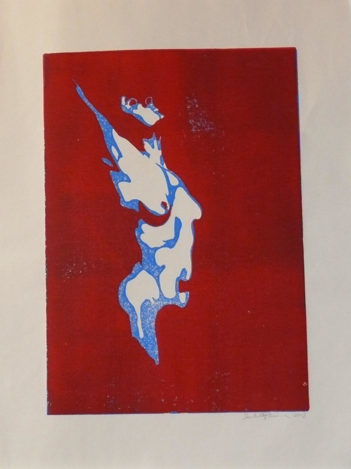 Frauenakt 2/2 | 42 x 57 cm; Linoldruck auf Papier