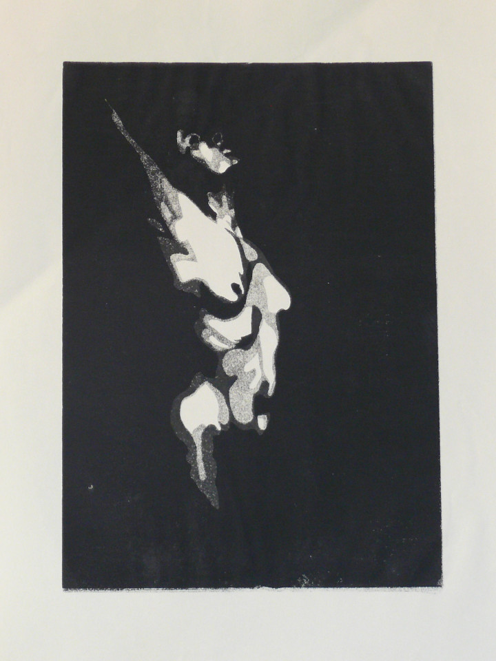 Frauenakt 10/10 | 42 x 57 cm; Linoldruck auf Papier