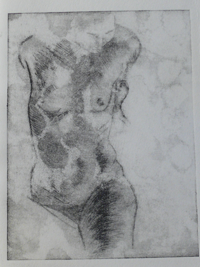 Frauenkörper 6/4 | 17,5 x 25 cm, Radierung auf Papier