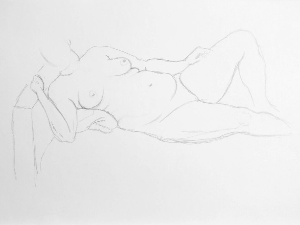 Aktstudie 3 | 42 x 29,5 cm; Bleistift auf Papier
