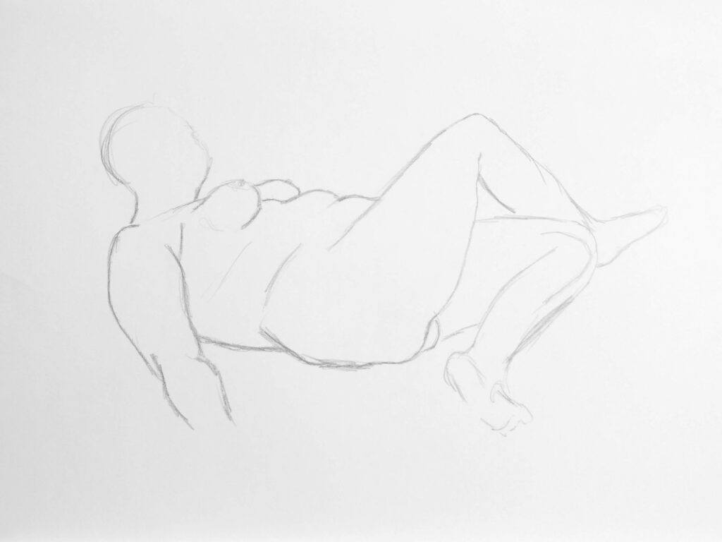 Aktstudie 4 | 42 x 29,5 cm; Bleistift auf Papier
