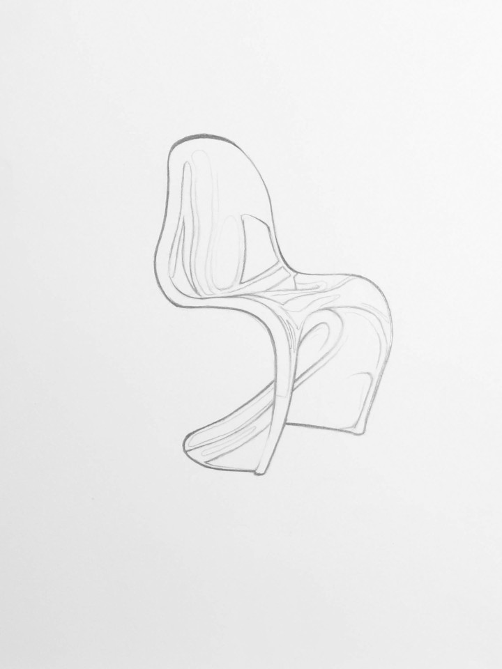 Freischwinger | 29,5 x 42 cm; Bleistift auf Papier
