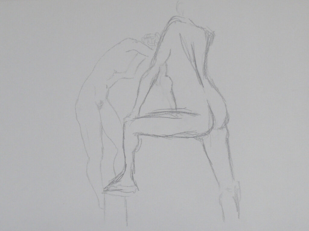 Minutenakt 4 | 42 x 30,5 cm; Bleistift auf Papier